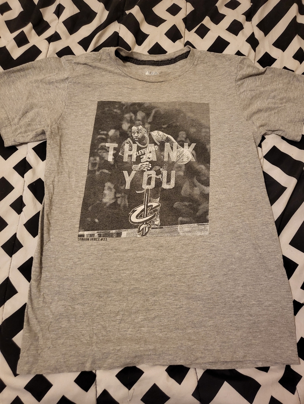 Majestic NBA Lebron James Mens Grey T SHIRT size Small